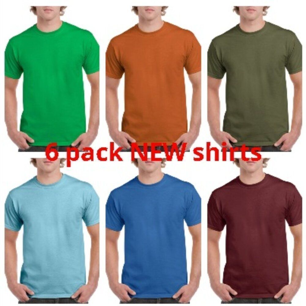 NEW 6 pack men shirt short sleeve 6 shirts great deal!